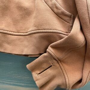 Brown Hoodie with Pocket Detail